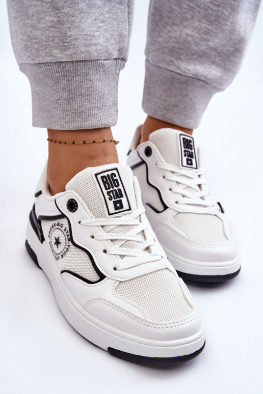 Feminin Sportlicher Stil Schuhe Big Star LL274440 INeiß-schZuarze Farbe