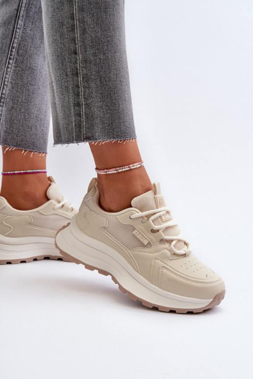 Sneakers Stilvollllschuhe Feminin HI-POLY SYSTEM Big Star NN274A105 Beige
