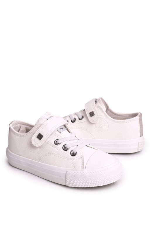 Kinder Leder Freizeit Schuhe BIG STAR EE374035 in Weiß
