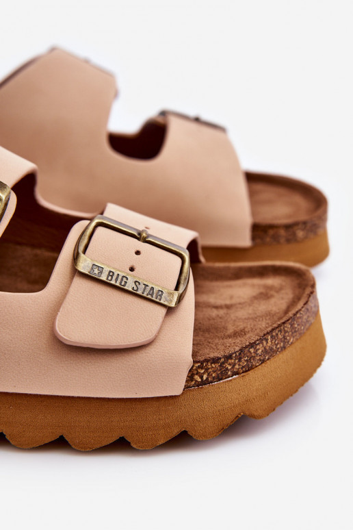 Klassisches Stilvollll Feminin Hausschuhe Big Star LL274478 Beige