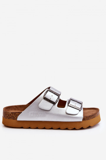 Klassisches Stilvollll Feminin Hausschuhe Big Star LL274476 Silberfarbe