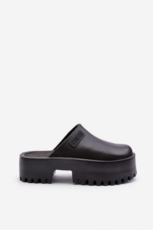 Feminin Hausschuhe mit modischer Es mussssivsohle Big Star NN274014 schZuarze Farbe