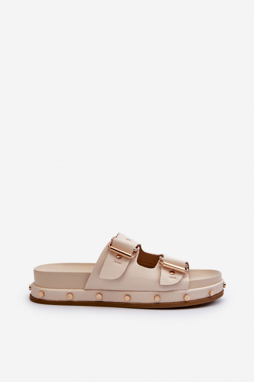 Damenhausschuhe mit einer Plattform Big Star NN274083 Beige