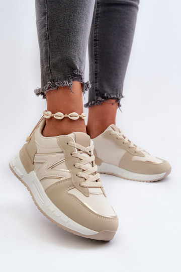 Beige Sneakers aus...