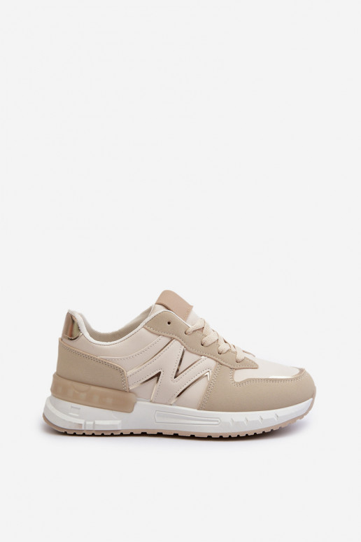 Beige Sneakers aus Eco-Leder Kaimans Beige Sneakers aus Eco-Leder Kaimans
