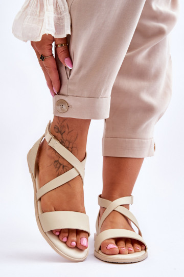 Beige Damen-Sandaletten Big...