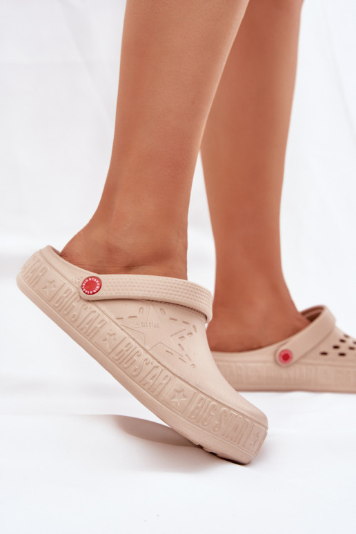 Feminin Leichte Hausschuhe Big Star II275012 Beige