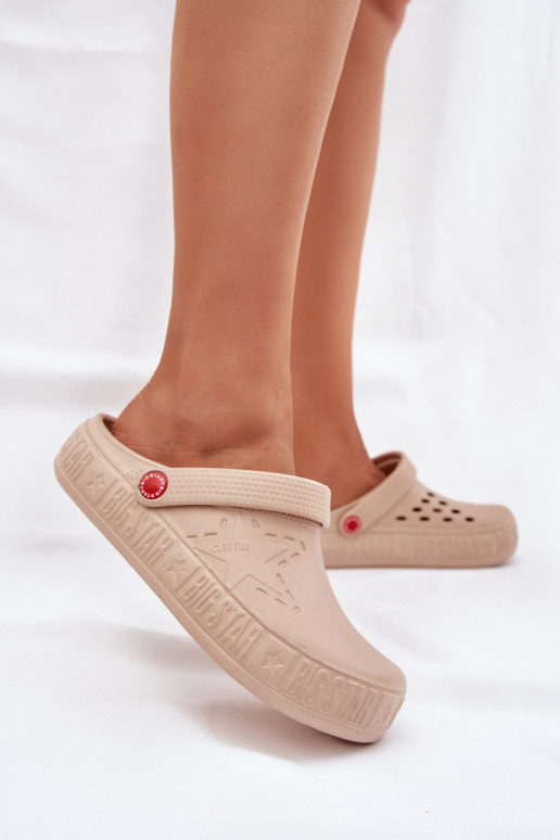 Feminin Leichte Hausschuhe Big Star II275012 Beige