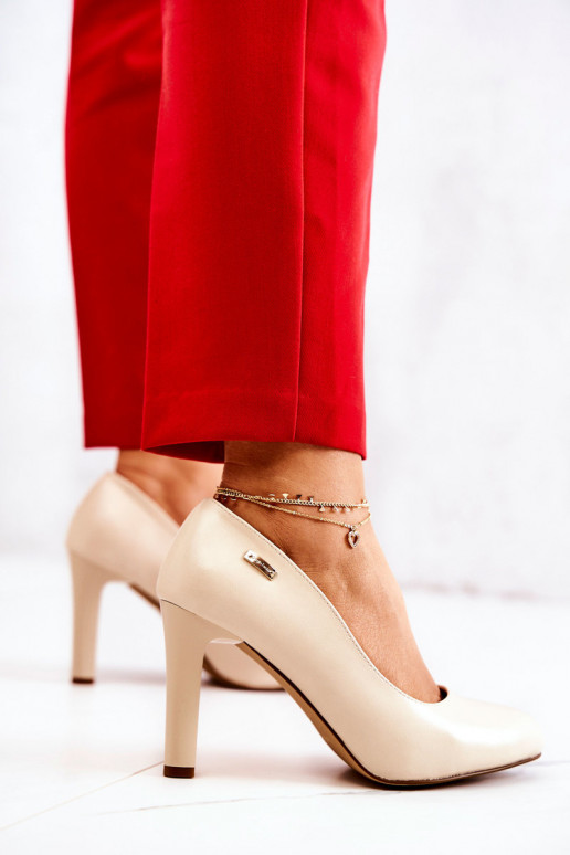 Hochhackige Schuhe Sergio Leone Beige Campbell Hochhackige Schuhe Sergio Leone Beige Campbell