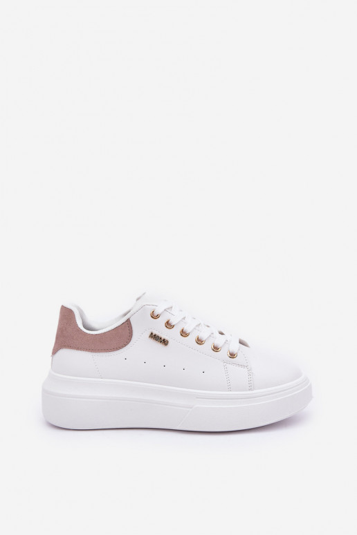 Sneakers Stilvollllschuhe Feminin mit einer Plattform aus Öko-Leder Zueiße Farbe Lelandine
