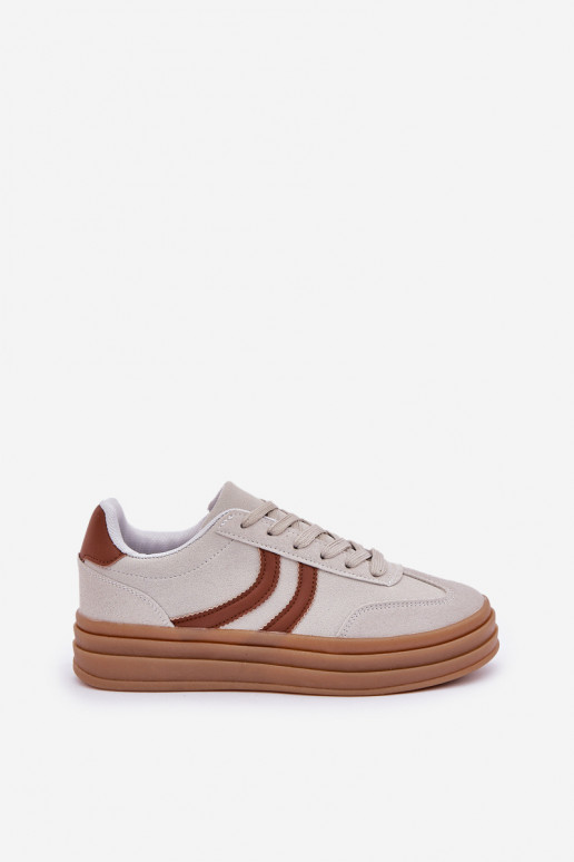 Stilvoll Sneakers Stilvollllschuhe mit einer Plattform graue Farbe DoriZua Stilvoll Sneakers Stilvollllschuhe mit einer Plattform graue Farbe DoriZua
