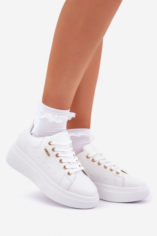 Sneakers Stilvollllschuhe Feminin mit einer Plattform aus Öko-Leder Zueiße Farbe Lelandine