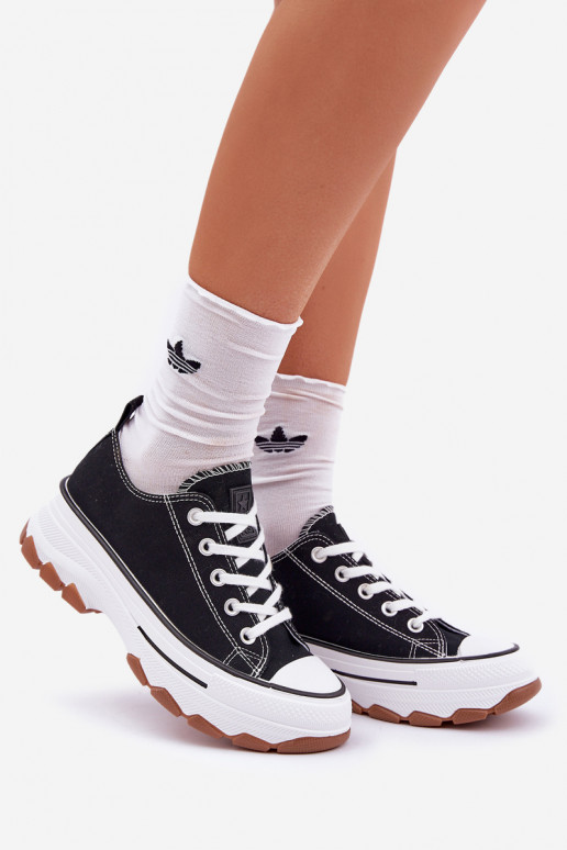 Niedrig Freizeitschuhe mit einer Plattform schZuarze Farbe AradZuin Niedrig Freizeitschuhe mit einer Plattform schZuarze Farbe AradZuin