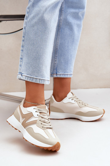 Turnschuhe Sneakers Stilvollllschuhe Feminin Beige Britma