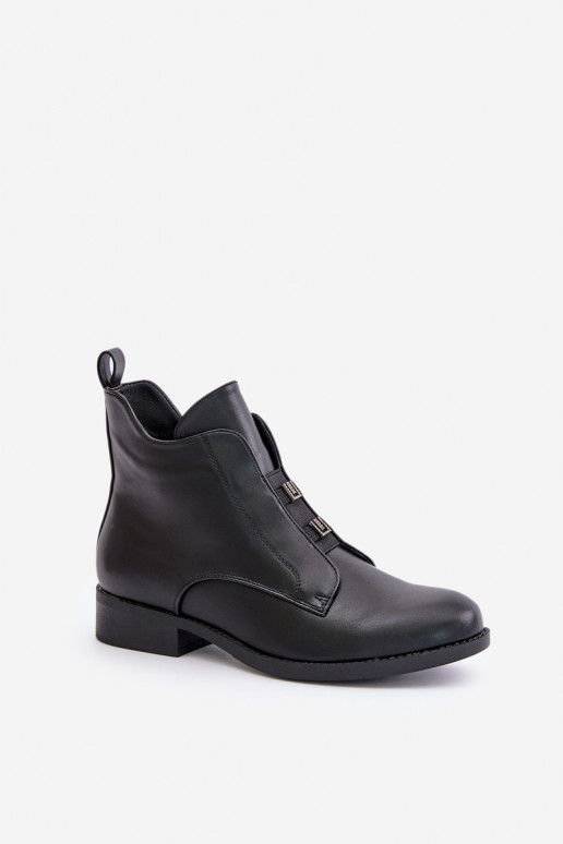 Warmes Damenstiefeletten mit breiten... Warmes Damenstiefeletten mit breiten...