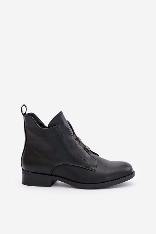 Warmes Damenstiefeletten mit breiten... Warmes Damenstiefeletten mit breiten...