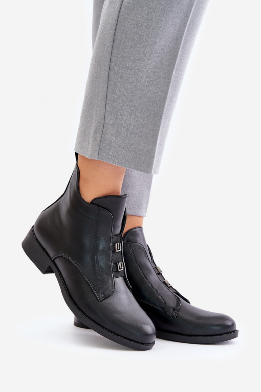 Warmes Damenstiefeletten mit breiten... Warmes Damenstiefeletten mit breiten...