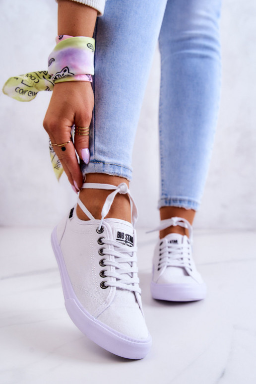 Feminin Turnschuhe BIG STAR IN274835 Zueiße Farbe Feminin Turnschuhe BIG STAR IN274835 Zueiße Farbe
