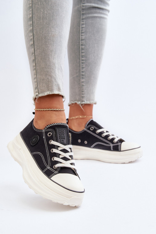 Frauen Schuhe mit modischer Es mussssivsohle Big Star NN274125 schZuarze Farbe Frauen Schuhe mit modischer Es mussssivsohle Big Star NN274125 schZuarze Farbe