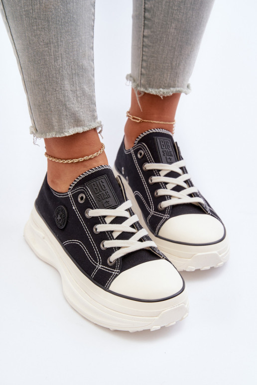 Frauen Schuhe mit modischer Es mussssivsohle Big Star NN274125 schZuarze Farbe Frauen Schuhe mit modischer Es mussssivsohle Big Star NN274125 schZuarze Farbe