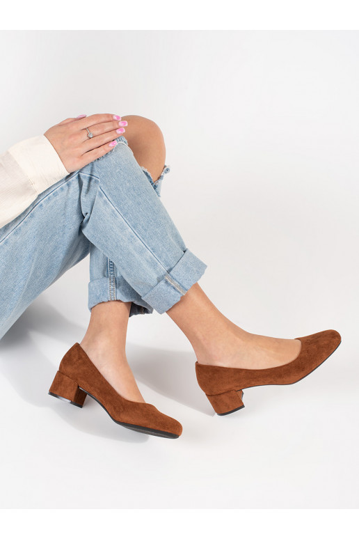 braune Farbe aus INildleder High Heels an der Ferse braune Farbe aus INildleder High Heels an der Ferse