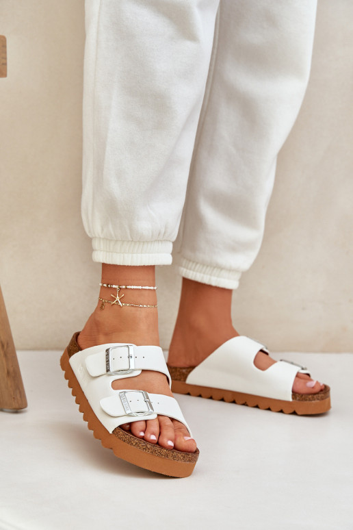 Klassisches Stilvollll Feminin Hausschuhe Big Star LL274480 Zueiße Farbe