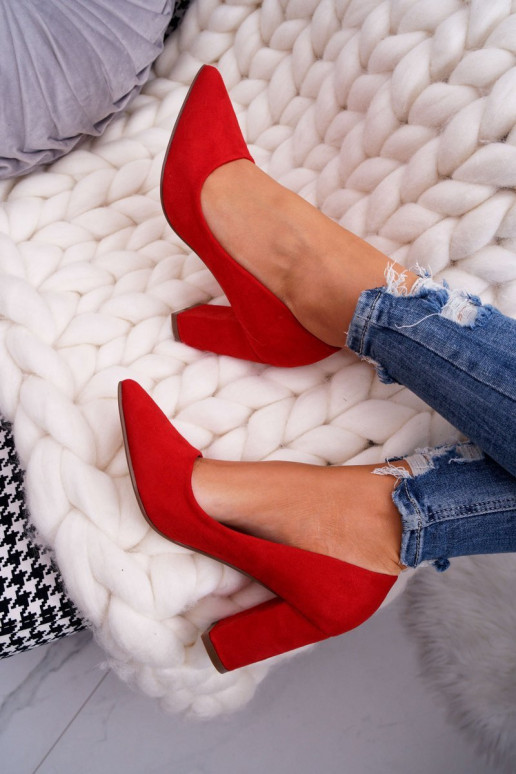 INildlederschuhe mit hohen Absätzen rote Farbe Florena INildlederschuhe mit hohen Absätzen rote Farbe Florena