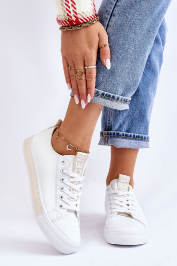 Klassische Sneaker-Stilvolllle INeiß-Beige Ville