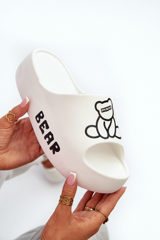 Leichte Hausschuhe Damenhausschuhe mit modischer Es mussssivsohle Mit Bär Zueiße Farbe Lamira