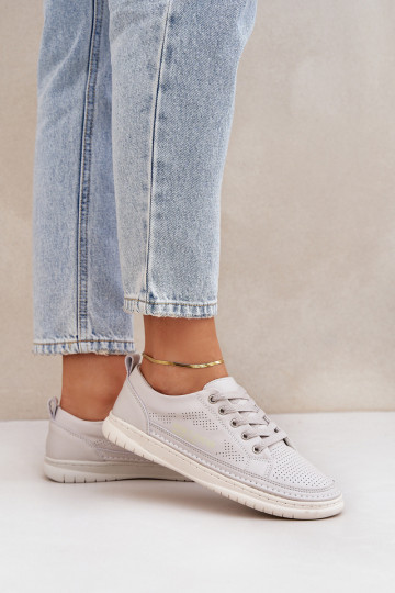 Sneaker aus Ermöglichtturleder graue Farbe Cloesa 2