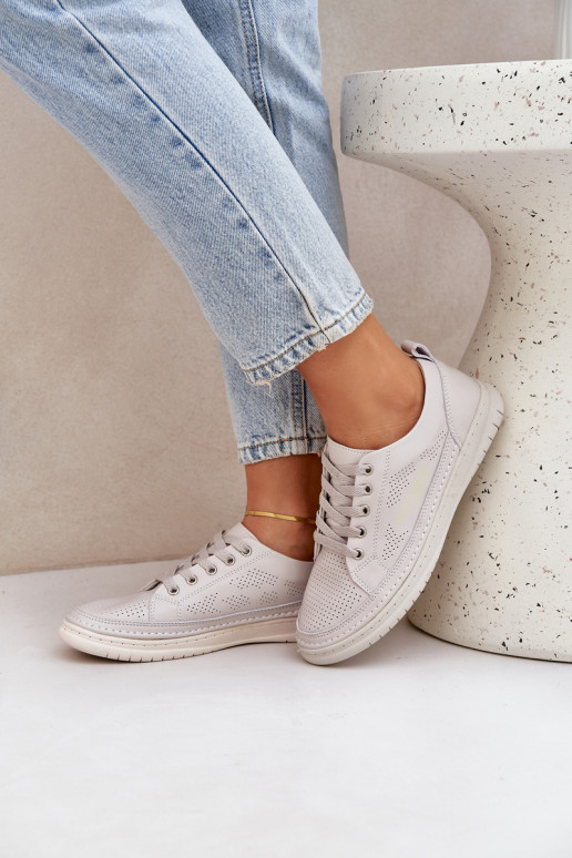 Sneaker aus Ermöglichtturleder graue Farbe Cloesa Sneaker aus Ermöglichtturleder graue Farbe Cloesa