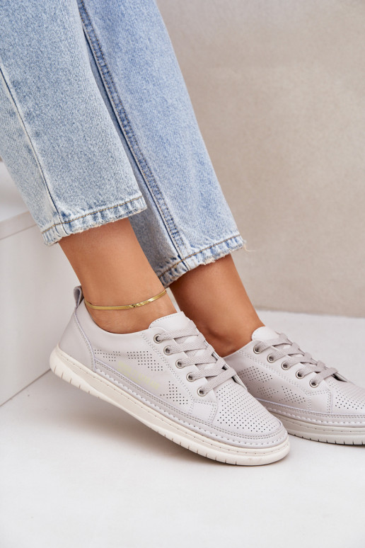 Sneaker aus Ermöglichtturleder graue Farbe Cloesa Sneaker aus Ermöglichtturleder graue Farbe Cloesa