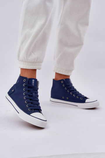 Damen Freizeit-Schuhe mit Schaft Big Star DD274333 in dunkelblauer Farbe 2