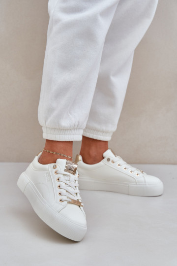 Damen Sneaker-Modell Schuhe Big Star NN274211 in weißer Farbe