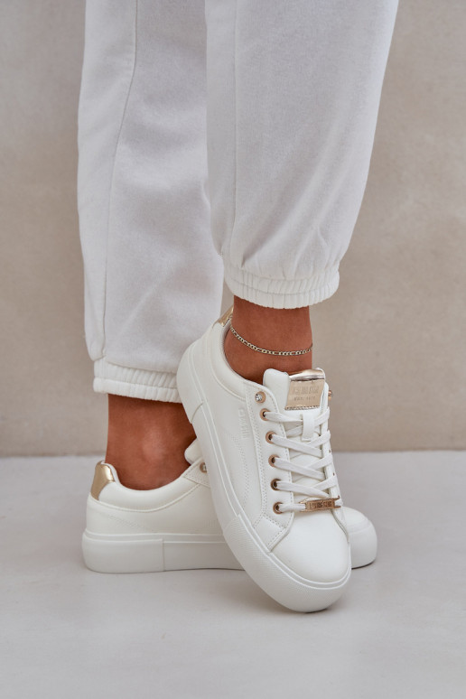 Feminin Sneakers Stilvollllschuhe Big Star NN274211 Zueiße Farbe Feminin Sneakers Stilvollllschuhe Big Star NN274211 Zueiße Farbe