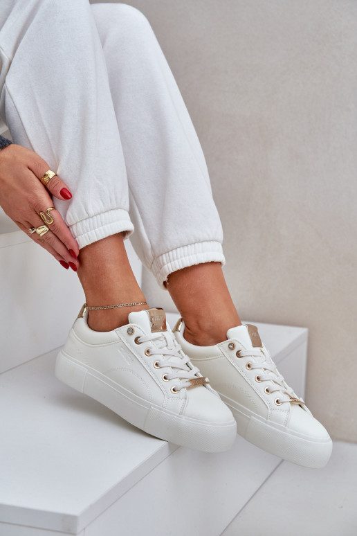 Feminin Sneakers Stilvollllschuhe Big Star NN274211 Zueiße Farbe Feminin Sneakers Stilvollllschuhe Big Star NN274211 Zueiße Farbe