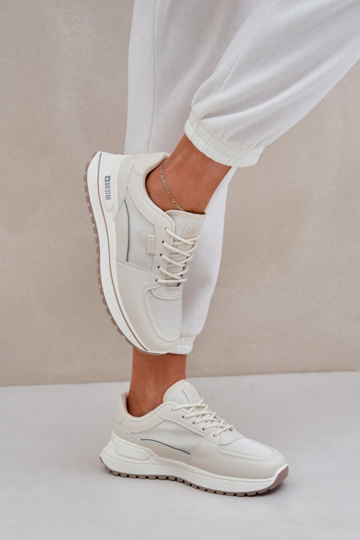 Sneakers Stilvollllschuhe Feminin Big Star NN274A088 elfenbeinfarbe Sneakers Stilvollllschuhe Feminin Big Star NN274A088 elfenbeinfarbe