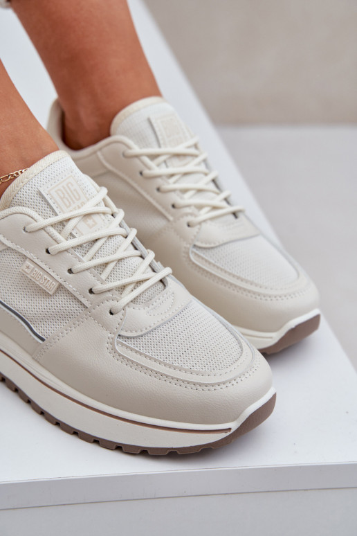 Sneakers Stilvollllschuhe Feminin Big Star NN274A088 elfenbeinfarbe Sneakers Stilvollllschuhe Feminin Big Star NN274A088 elfenbeinfarbe