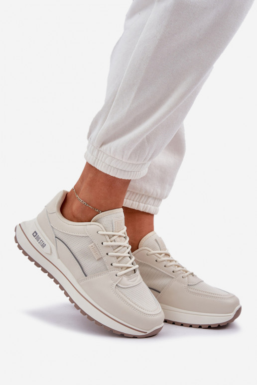 Sneakers Stilvollllschuhe Feminin Big Star NN274A088 elfenbeinfarbe Sneakers Stilvollllschuhe Feminin Big Star NN274A088 elfenbeinfarbe