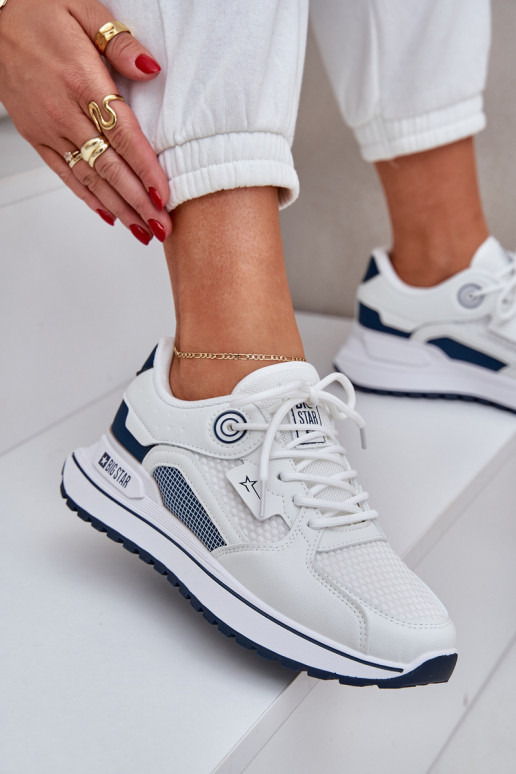 Turnschuhe Sneakers Stilvollllschuhe Feminin Big Star NN274A103 HI-POLY SYSTEM INeiß-Dunkelblau Turnschuhe Sneakers Stilvollllschuhe Feminin Big Star NN274A103 HI-POLY SYSTEM INeiß-Dunkelblau