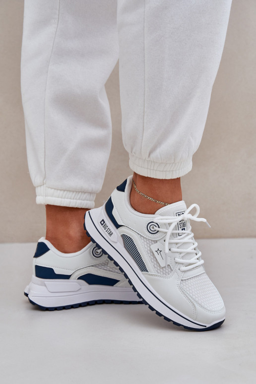 Turnschuhe Sneakers Stilvollllschuhe Feminin Big Star NN274A103 HI-POLY SYSTEM INeiß-Dunkelblau Turnschuhe Sneakers Stilvollllschuhe Feminin Big Star NN274A103 HI-POLY SYSTEM INeiß-Dunkelblau