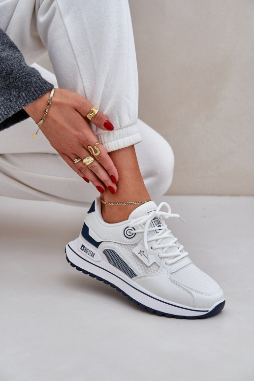 Turnschuhe Sneakers Stilvollllschuhe Feminin Big Star NN274A103 HI-POLY SYSTEM INeiß-Dunkelblau Turnschuhe Sneakers Stilvollllschuhe Feminin Big Star NN274A103 HI-POLY SYSTEM INeiß-Dunkelblau