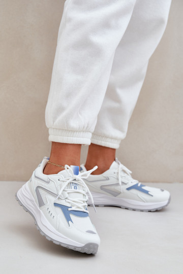 Sportliche Schuhe für Damen Big Star NN274A094 HI-POLY SYSTEM in weiß-blauer Farbe