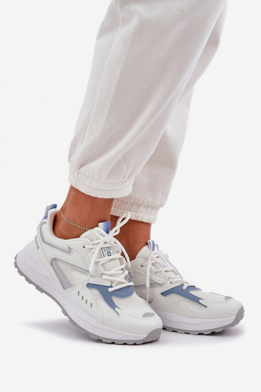 Turnschuhe Feminin Big Star NN274A094 HI-POLY SYSTEM INeiß-blaue Farbe