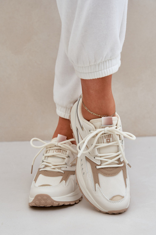 Turnschuhe Feminin Big Star NN274A096 HI-POLY SYSTEM Beige Turnschuhe Feminin Big Star NN274A096 HI-POLY SYSTEM Beige