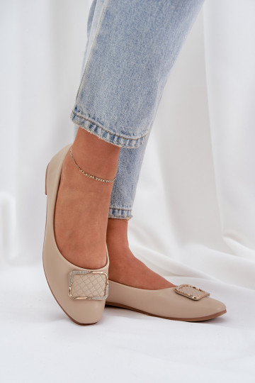 Eko Ballerinas mit Ornamenten Beige Tulnelia