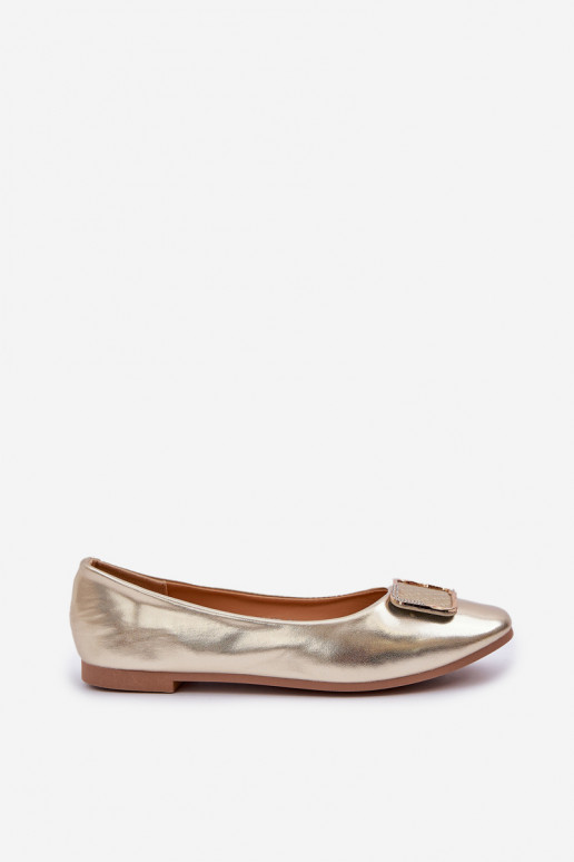 Eko Ballerinas mit Ornamenten goldene Farbe Tulnelia
