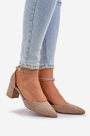 INildlederschuhe mit Absätzen Beige Promise