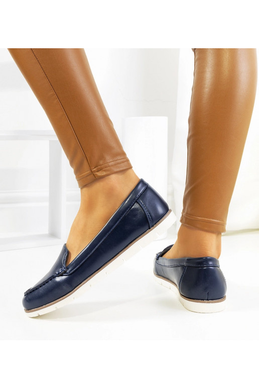 Marineblaue Damen-Loafer Montez