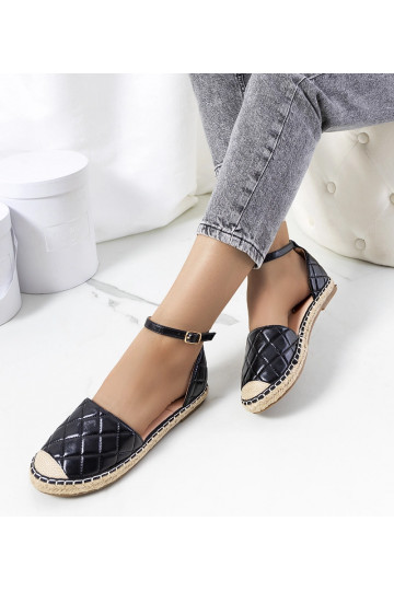 Schwarze Faiza-Espadrilles